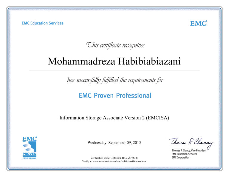 HAbibi-EMCISA certificate